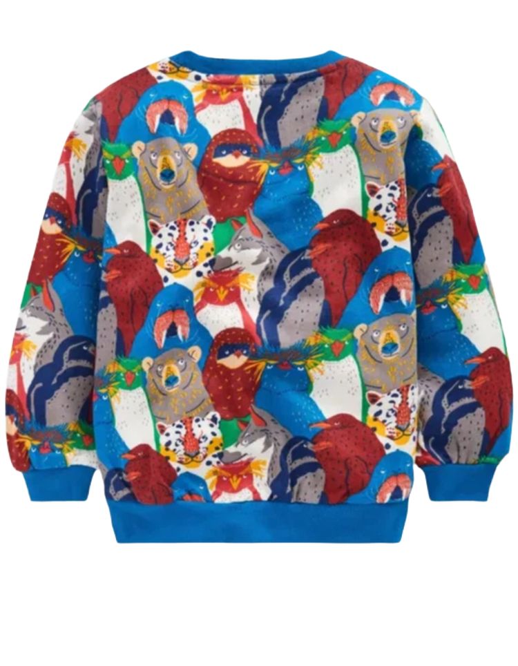 Mini Boden Boys Long Sleeve Printed Sweatshirt In Blue imagen 5