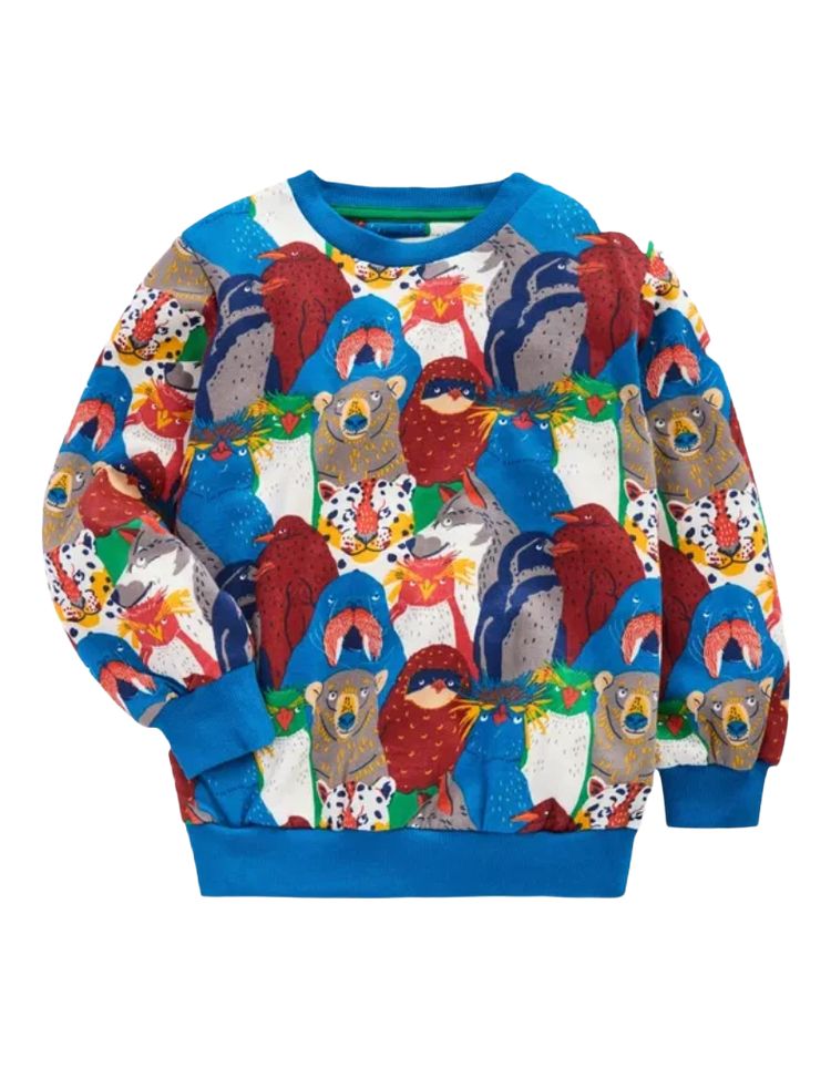 Mini Boden Boys Long Sleeve Printed Sweatshirt In Blue imagen 4