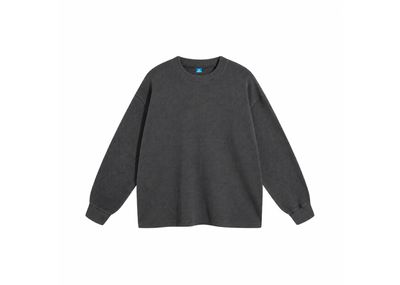UNBRANDED VISION CHARCOAL WAFFLE SWEATSHIRT