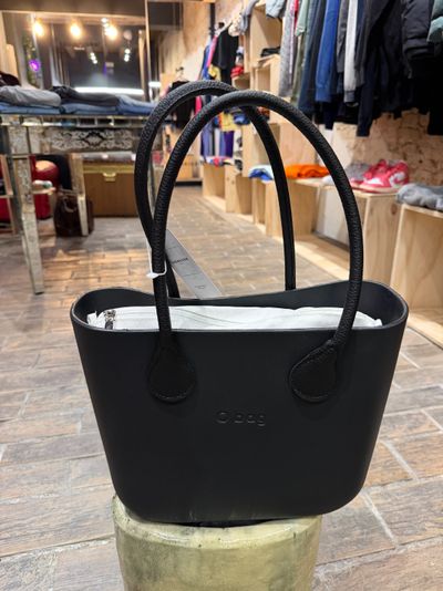 O Bag Black Tote Bag With Star Embellishments