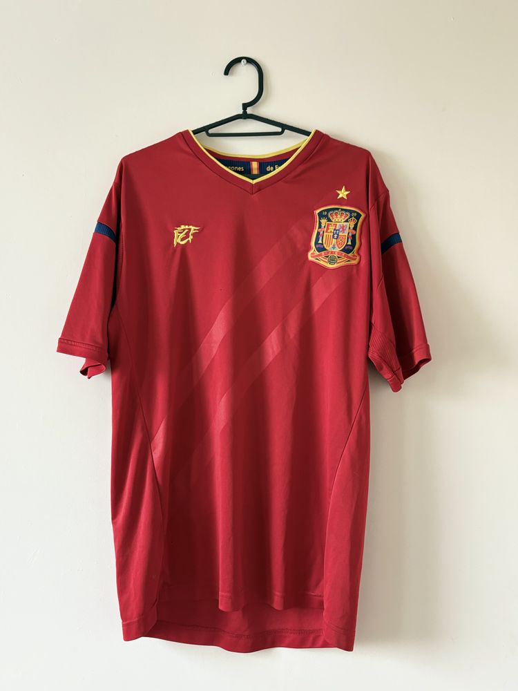 Red Football Jersey With Spain Crest