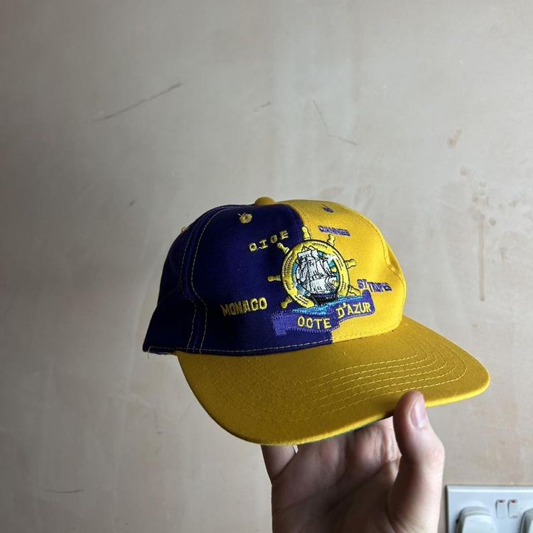 Vintage travel destination embroidered hat image 1