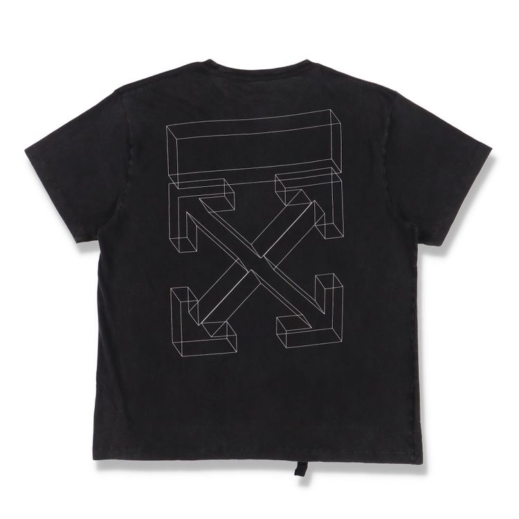Off-White Off-White Washed Black 3D Line Arrows Oversized T-Shirt product image