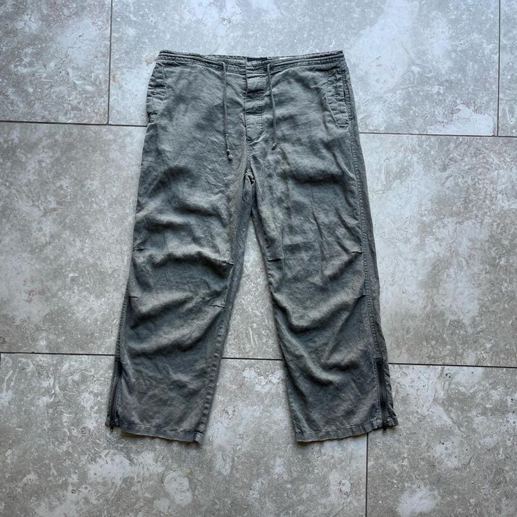 Vintage Y2K Khaki Green Next Linen Trousers image 1