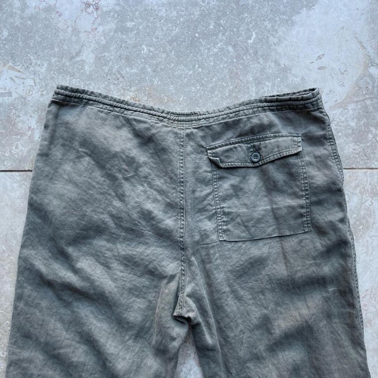 Vintage Y2K Khaki Green Next Linen Trousers obraz 6