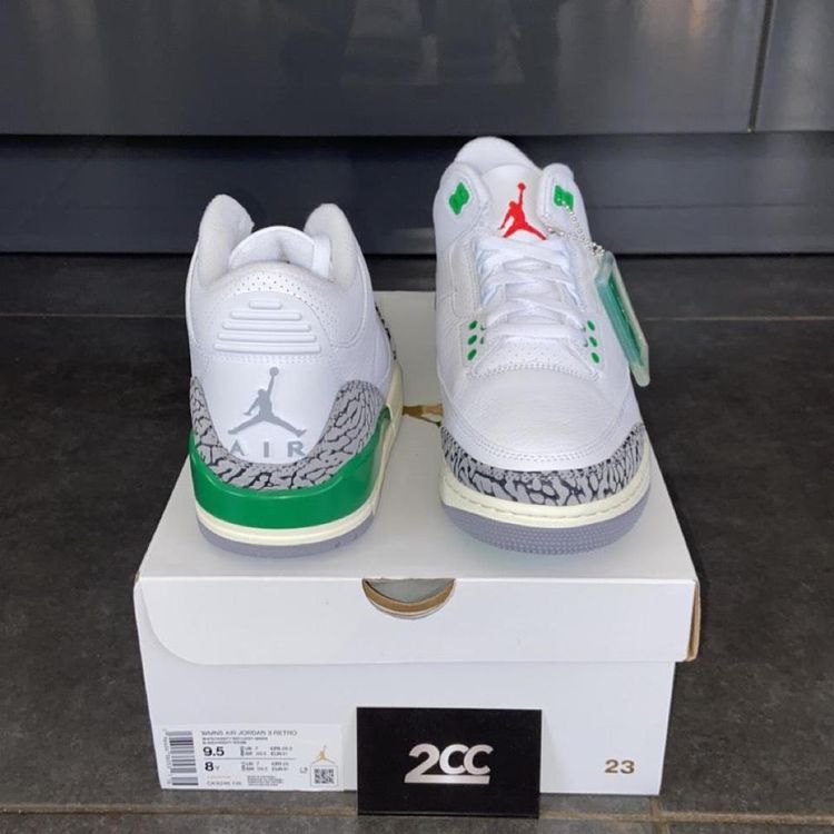 - Jordan 3 Retro Lucky Green (W) image 3