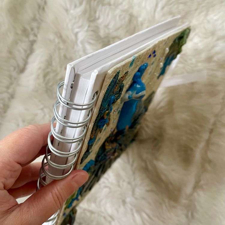 Decoupage Acrylic 3D Peacock Handcrafted Mixed Media Art Journal Decorative Book 2