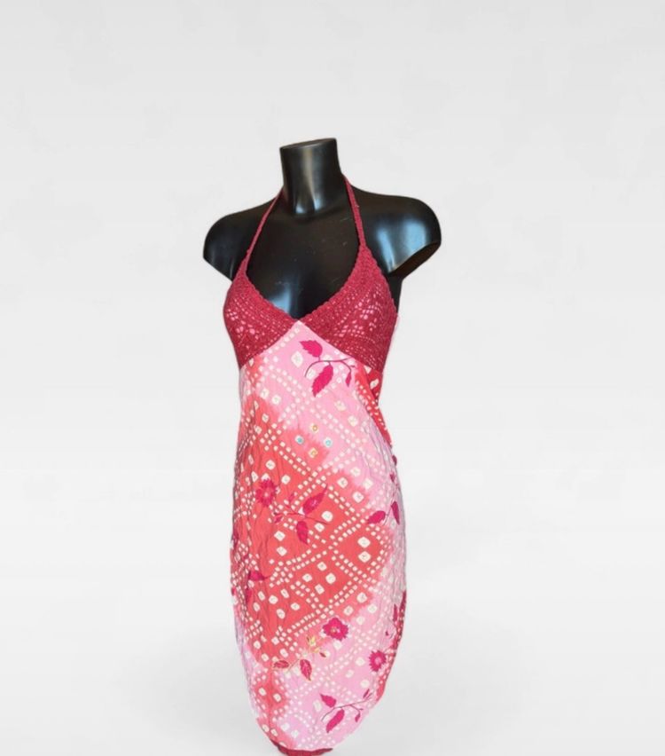 Roxy Red And Pink Halter Neck Dress product image