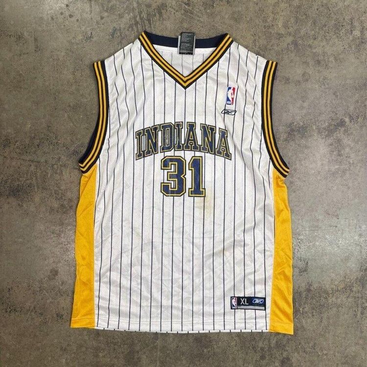 Reebok Reebok Jersey Indiana Pacers NBA Miller Vest, White Yellow, Mens Medium product image