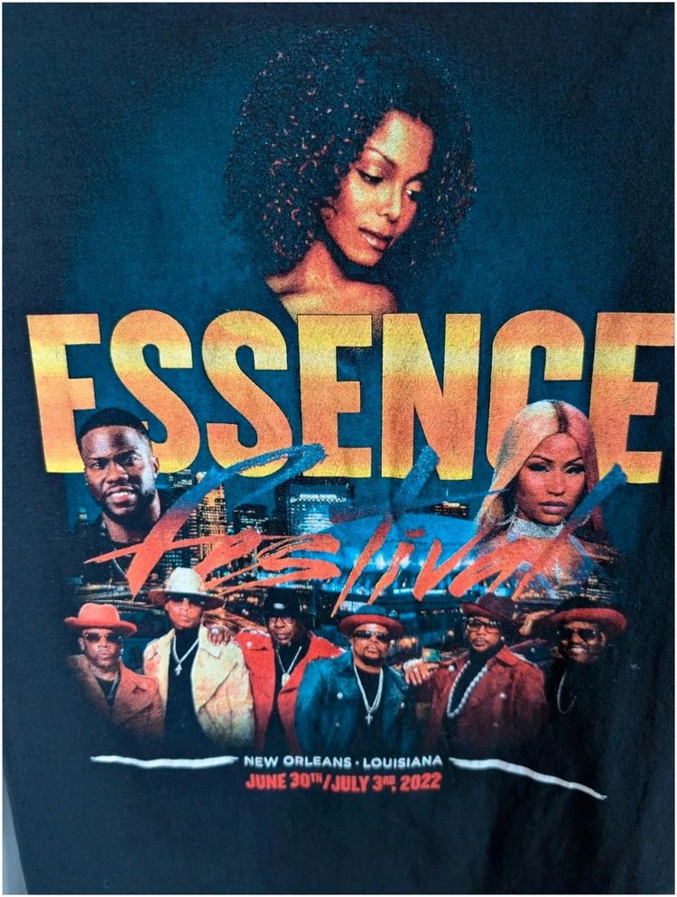 Fruit Of The Loom Essence Festival T-Shirt S Black Rap Hip Hop Concert Tour Tee image 5
