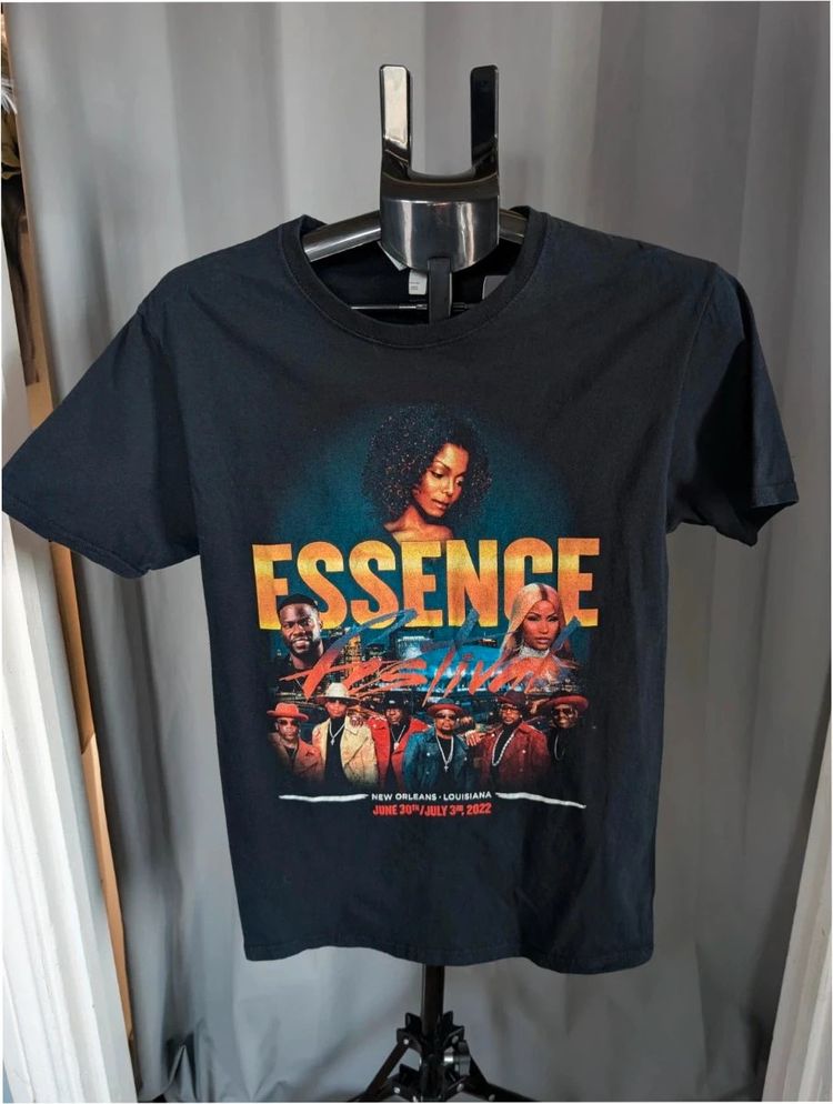 Fruit Of The Loom Essence Festival T-Shirt S Black Rap Hip Hop Concert Tour Tee