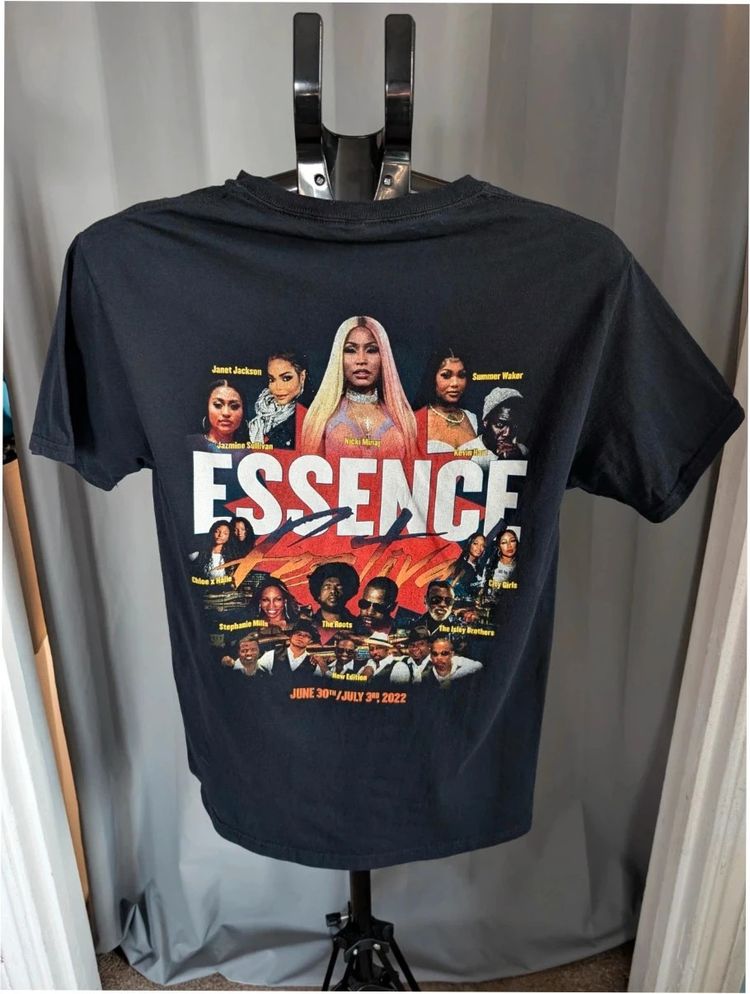 Fruit Of The Loom Essence Festival T-Shirt S Black Rap Hip Hop Concert Tour Tee image 4