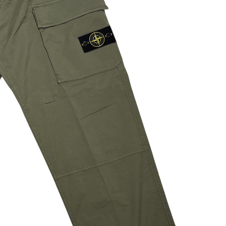 Stone Island Green Compass Patch Cargo Cargo Trousers image 4
