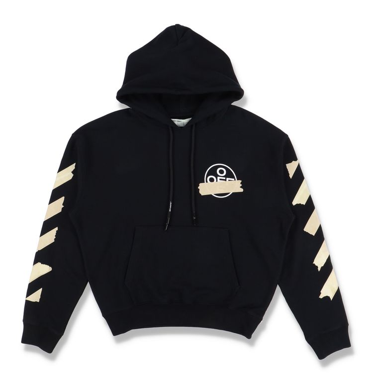 Off-White Black Tape Arrows Logo Oversized Hoodie 6