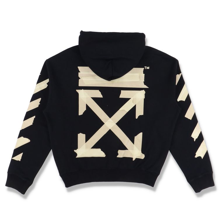 Off-White Black Tape Arrows Logo Oversized Hoodie