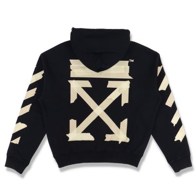 Off-White Black Tape Arrows Logo Oversized Hoodie 1