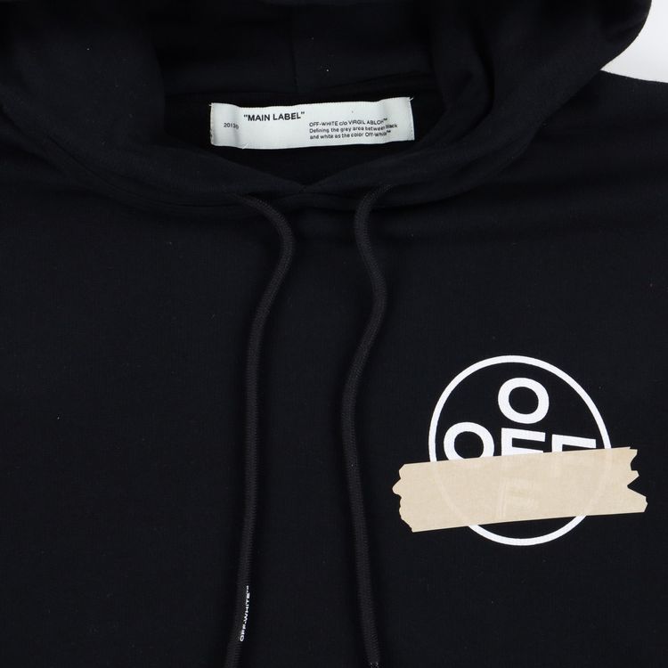 Off-White Black Tape Arrows Logo Oversized Hoodie 8