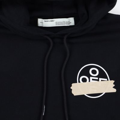 Off-White Black Tape Arrows Logo Oversized Hoodie 8