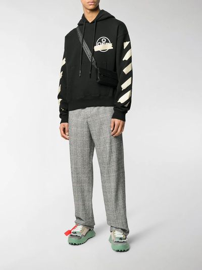 Off-White Black Tape Arrows Logo Oversized Hoodie 5