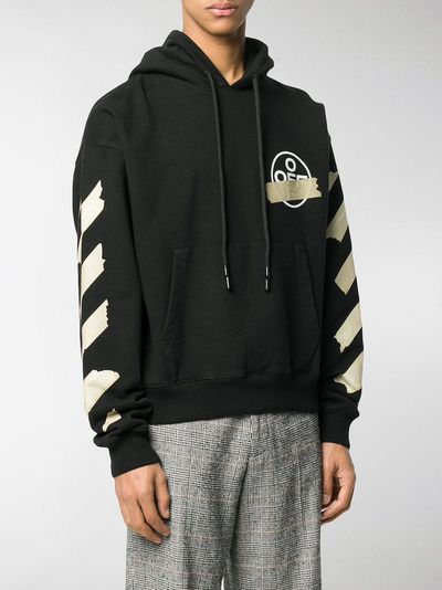 Off-White Black Tape Arrows Logo Oversized Hoodie 3