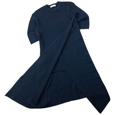 Balenciaga Paris Asymmetric Wool Dress Womens Size S 6