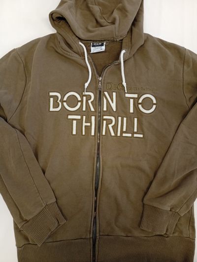 Dolce & Gabbana Brown Zip-Up Hoodie