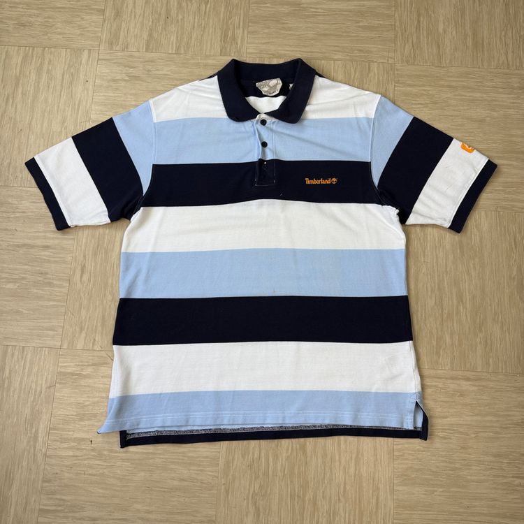 Timberland 2006 horizontal striped polo shirt (L)