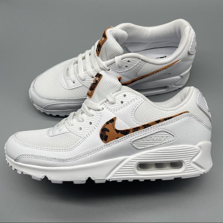 Nike Womens Nike Air Max 90 White Leopard Trainers product image