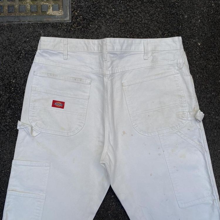 DICKIES WHITE CARPENTER WORKWEAR JEANS