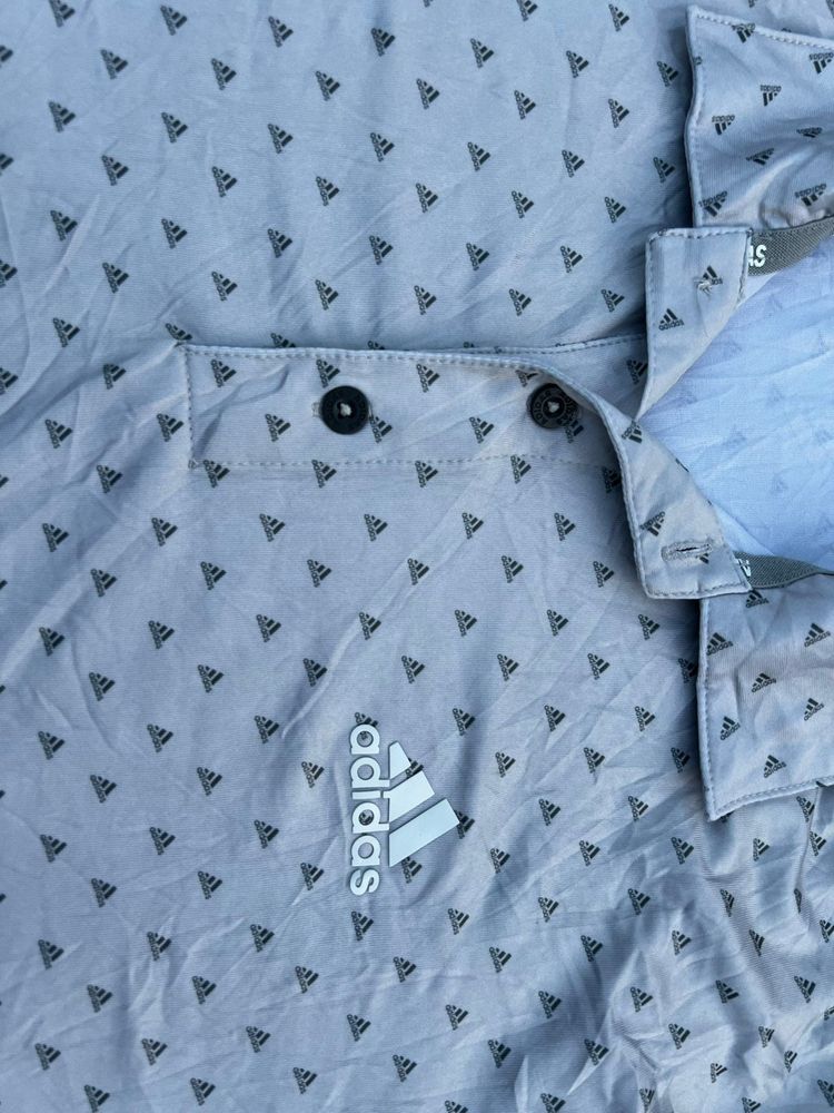 Immagine di Adidas White & Grey Golf Polo Shirt Large 2