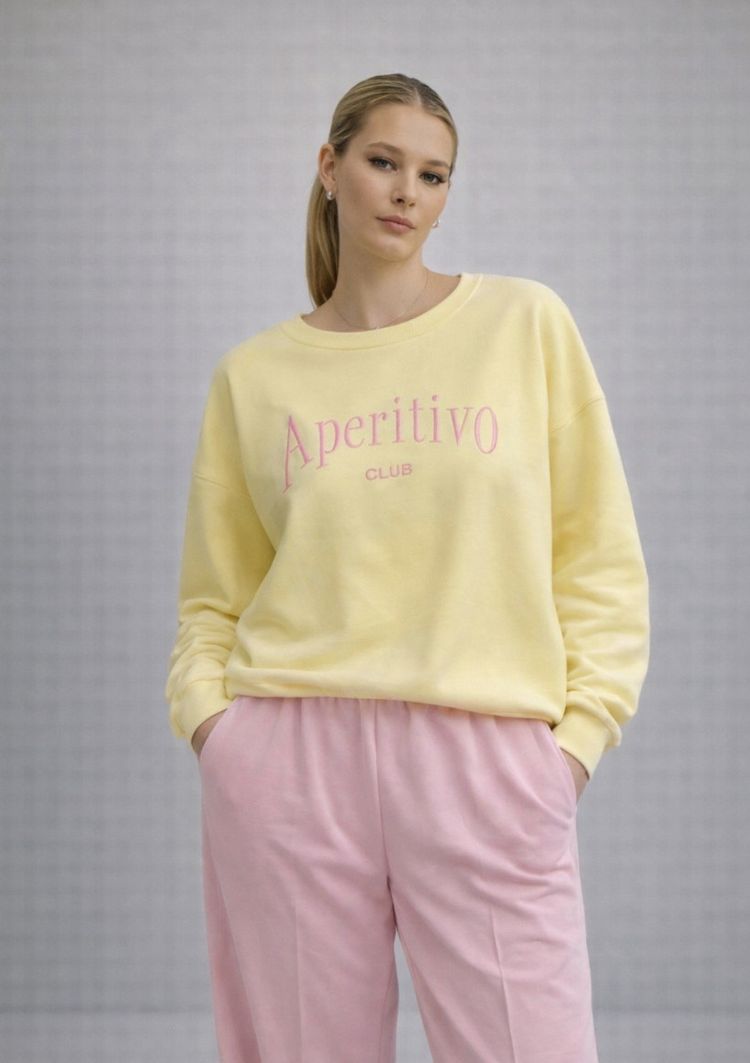 Other Yellow Sweatshirt With Aperitivo Club Text product image