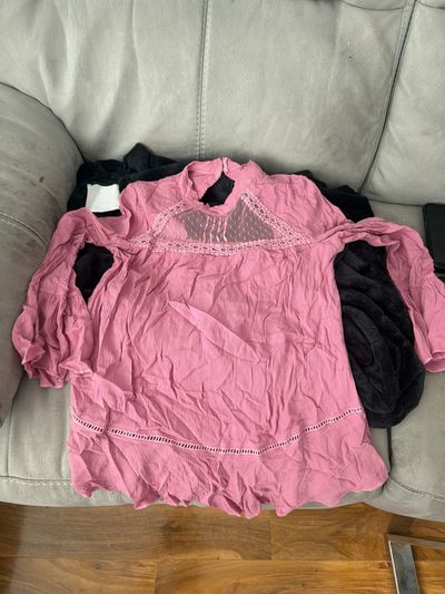 Pink Long Sleeve Blouse
