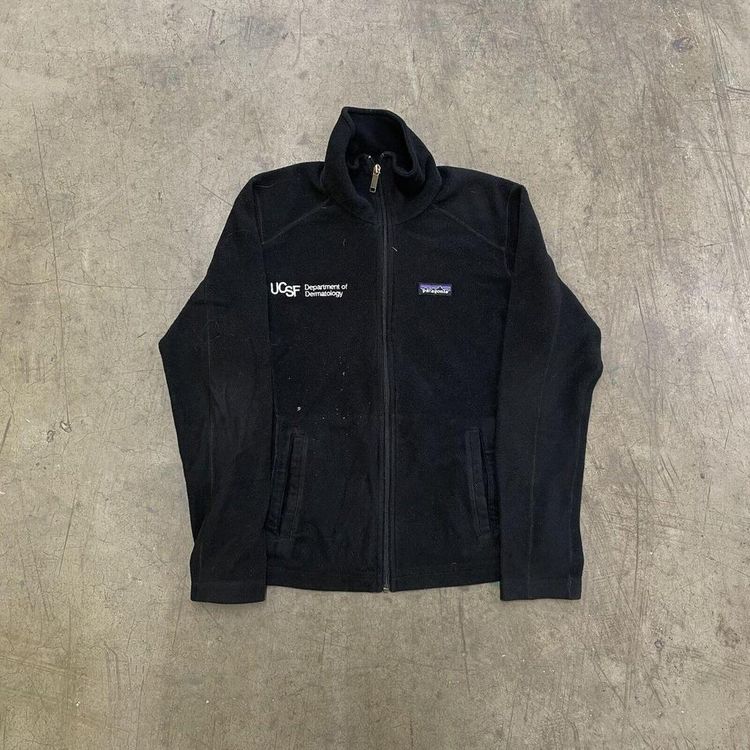 Patagonia Fleece Tech Full-Zip Vintage Jacket, Black, Womens Small