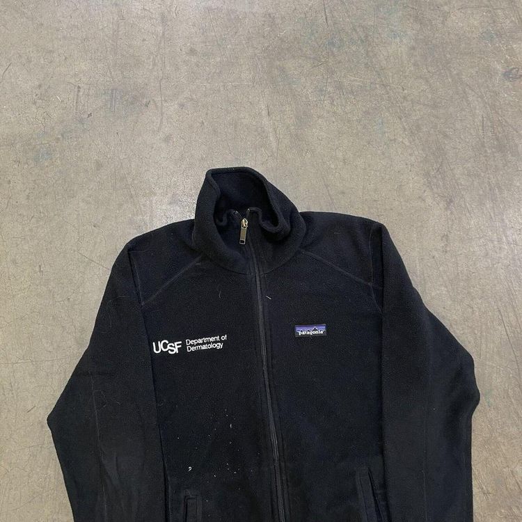 Patagonia Fleece Tech Full-Zip Vintage Jacket, Black, Womens Small 2
