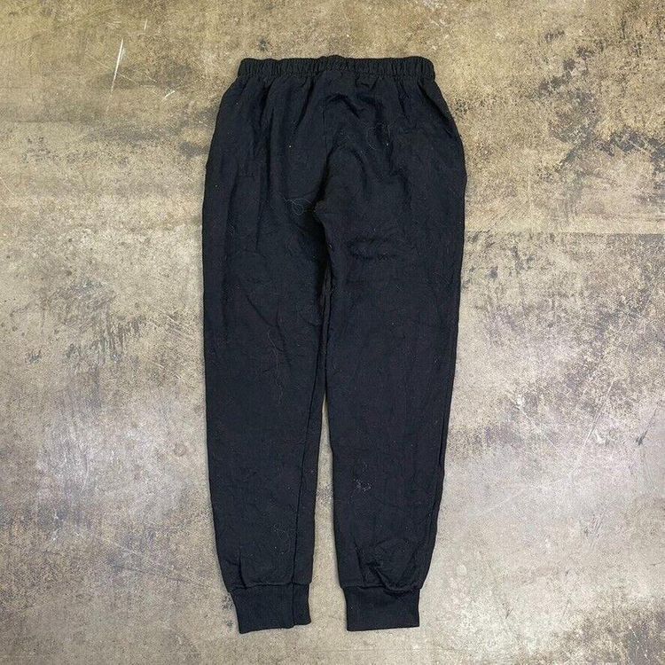 Champion Joggers Y2K Straight Leg Cotton Sports Track Pants, Black, Mens Small 3