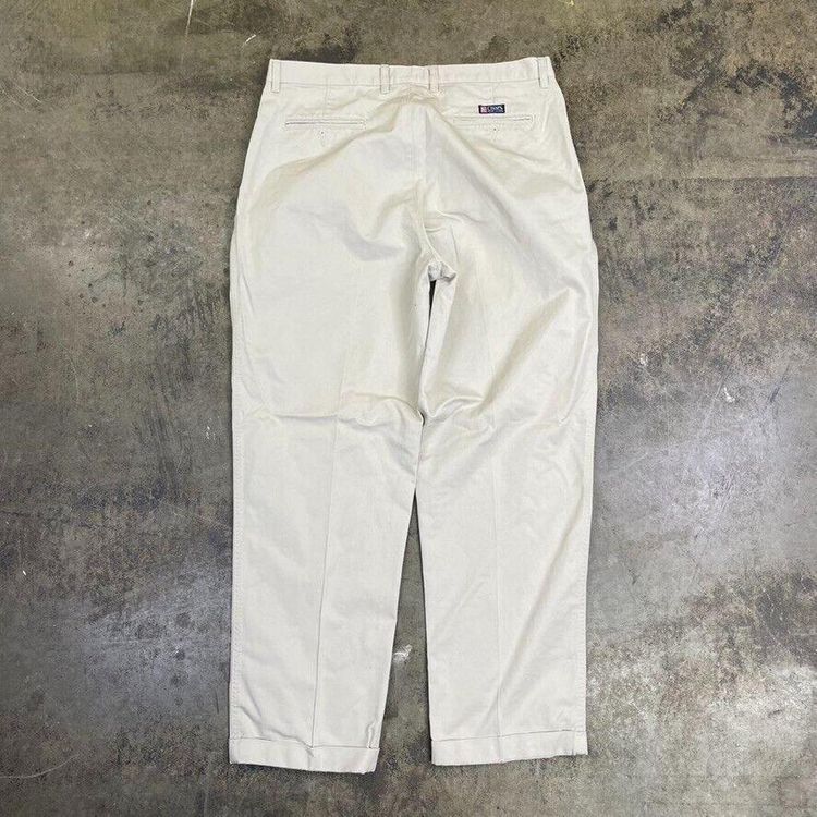 Chaps Ralph Lauren Trousers Chino Golf 90s Straight Leg Pants, Beige Mens 36x30 image 2
