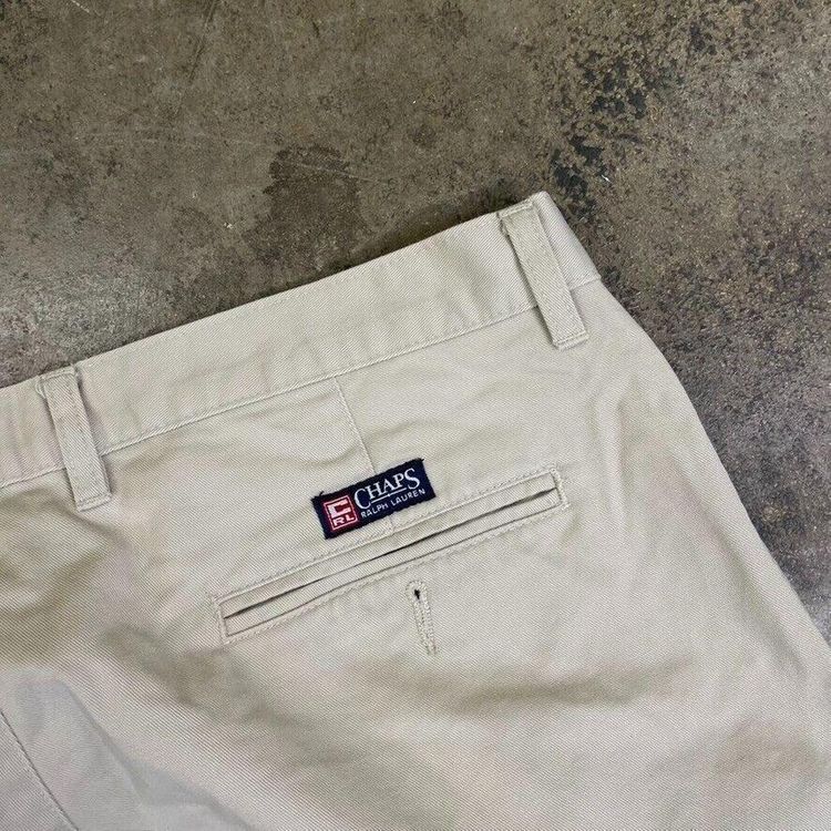 Chaps Ralph Lauren Trousers Chino Golf 90s Straight Leg Pants, Beige Mens 36x30 image 4