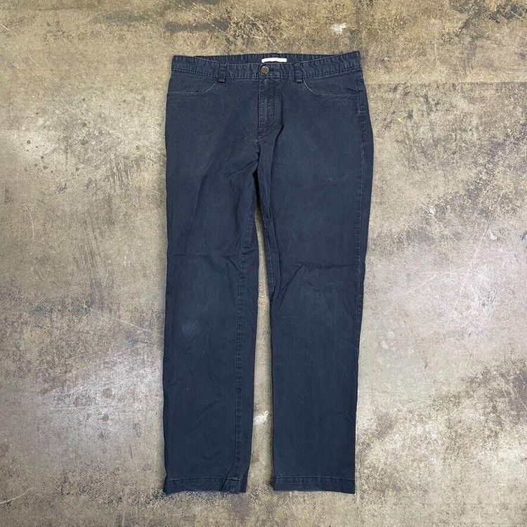 Calvin Klein Trousers Chino Golf 90s Straight Leg Pants, Navy Blue, Mens 34x29