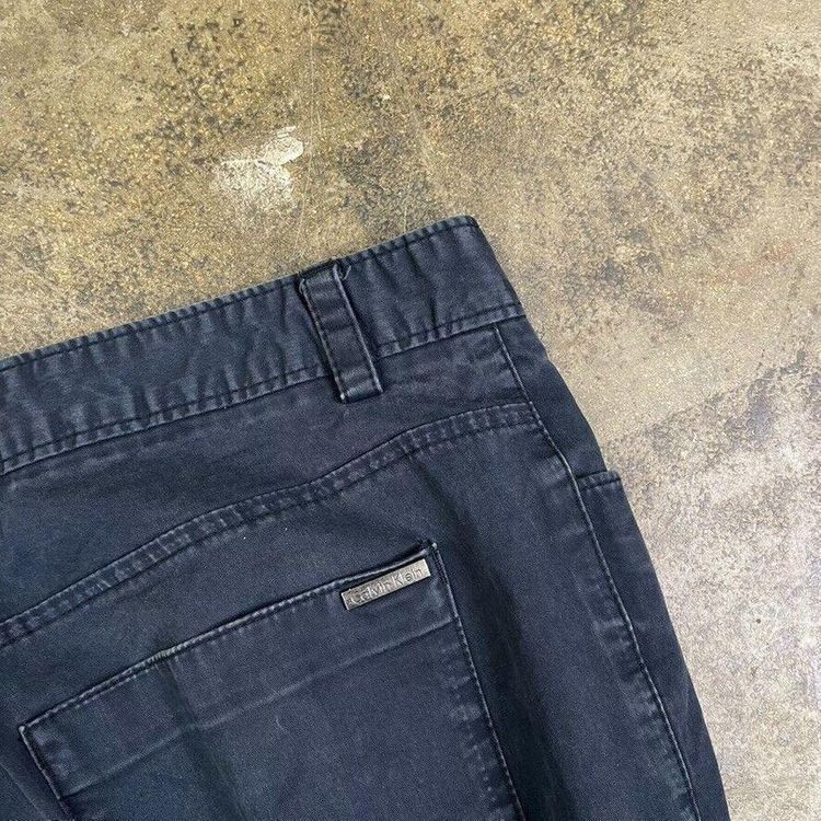 Calvin Klein Trousers Chino Golf 90s Straight Leg Pants, Navy Blue, Mens 34x29 4