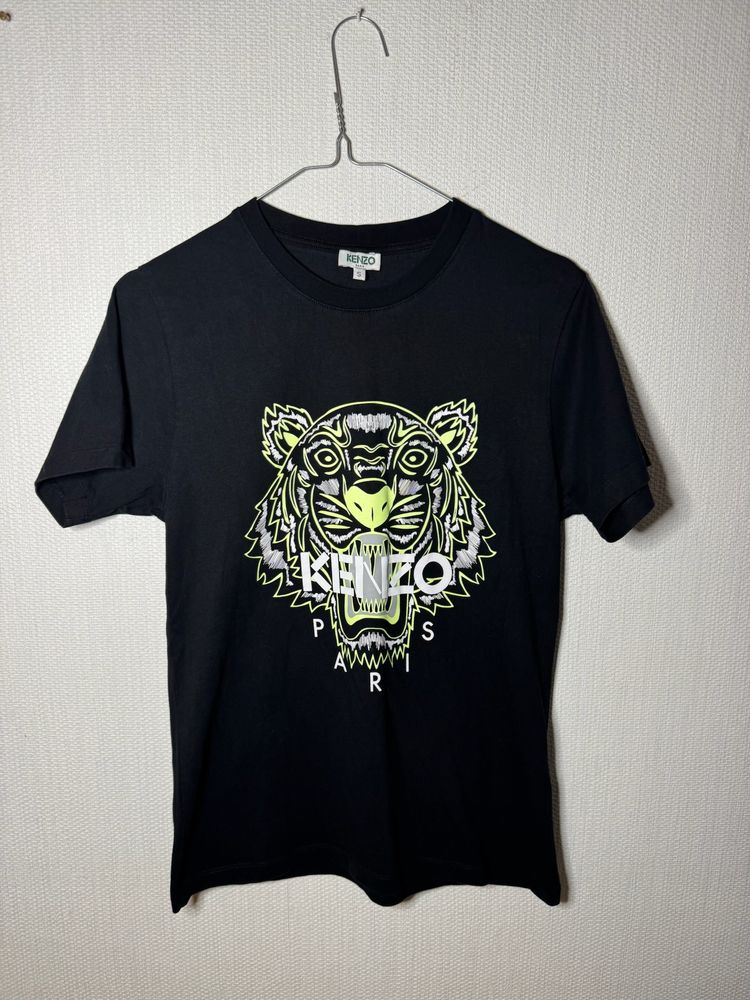 Kenzo Black Tiger Print T-Shirt