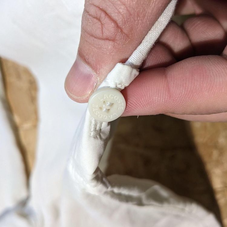Retro Lacoste 3/4 Summer Linen Trousers - Size 12 - White image 5