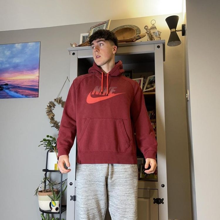 Vintage Nike Club Spell-out Printed Graphic Hoodie image 3