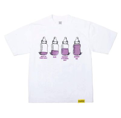 White Graphic T-Shirt Cough syrup