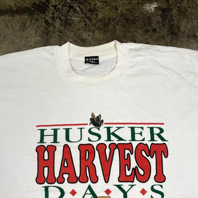 Vintage Harvest 1994 Graphic T-Shirt 90s USA Single Stitch Tee, White Mens XL 2