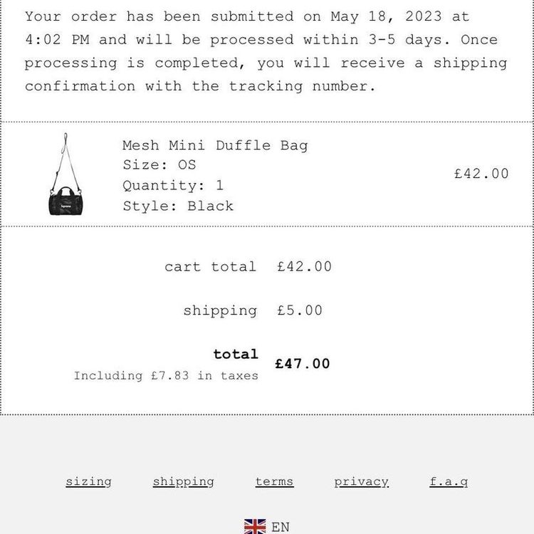 Supreme Mesh Mini Duffle Bag Black 3