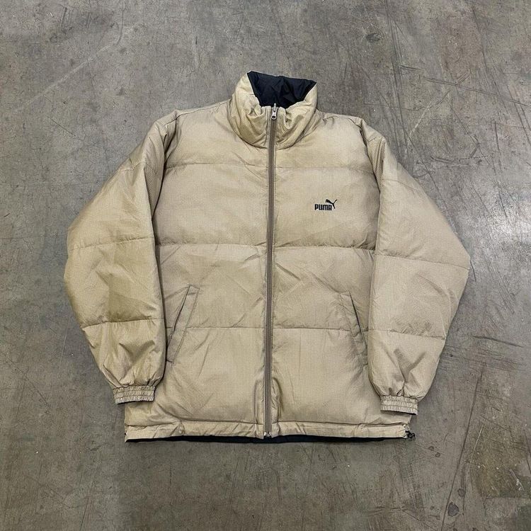 Puma Puma Puffer Coat Winter Down Feather Sports Coat, Gold, Mens Large product image