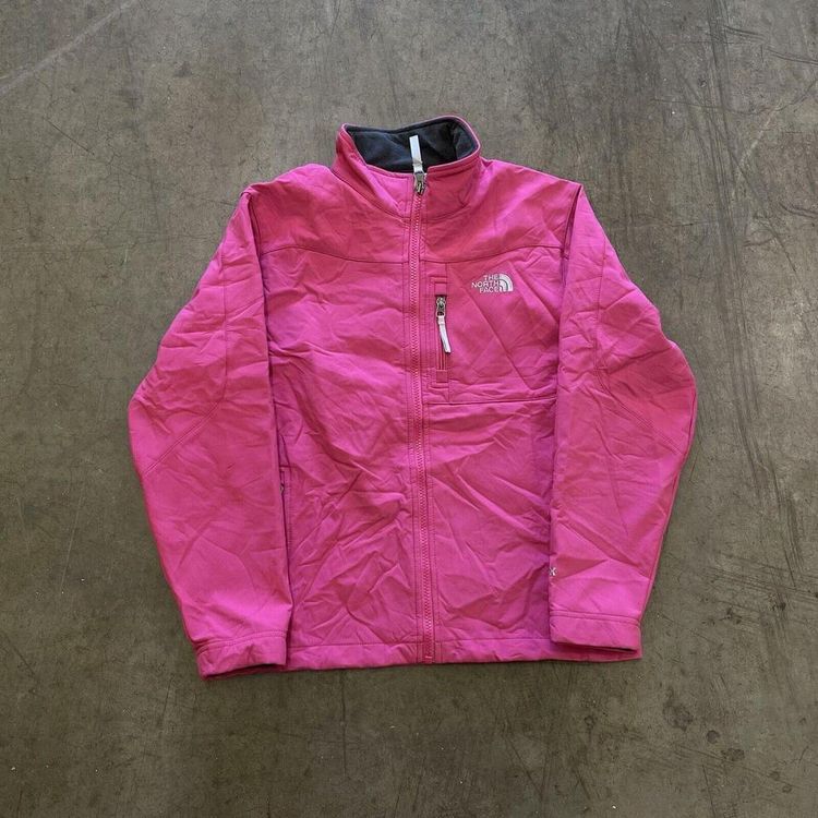 The North Face Jacket Windwall Full Zip Jacket Coat, Pink, Womens XS