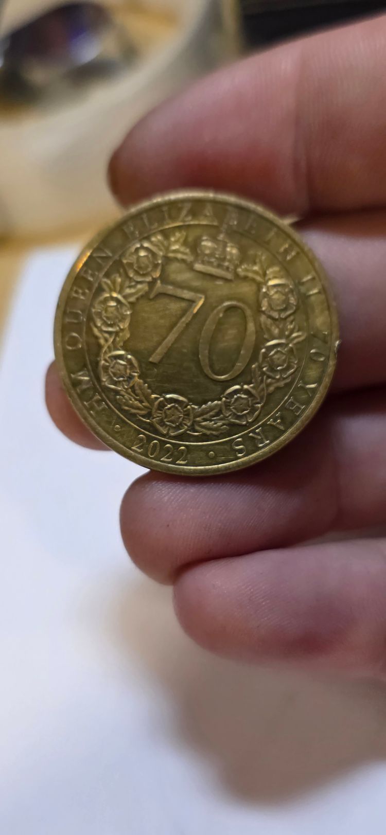 Commemorative Coin jubilee 70yrears £4 8