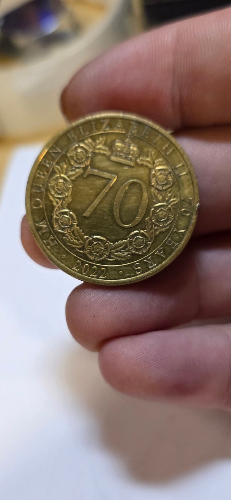 Commemorative Coin jubilee 70yrears £4 5