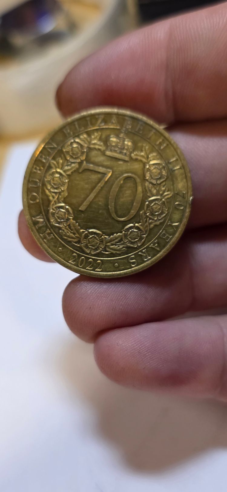 Commemorative Coin jubilee 70yrears £4 7